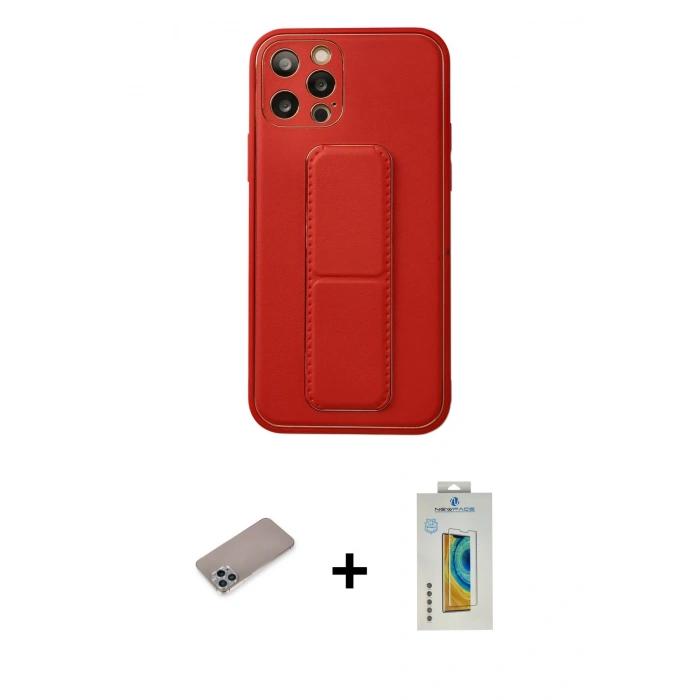 MARSİLYAN™- iPhone 12 Pro Kılıf Akış Doku - Siyah Polymer Nano Ekran Koruyucu + Sierra Blue Shine Kamera Lens Koruma Cam