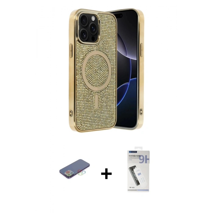 MARSİLYAN™- iPhone 12 Pro Kılıf Eksen Çizgi - Şeffaf Uv Polymer Nano Ekran Koruyucu + Renkli Kamera Lens Koruma Cam - MI