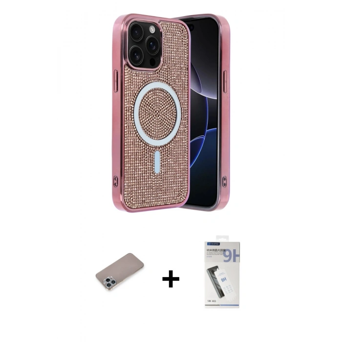 MARSİLYAN™- iPhone 12 Pro Kılıf Eksen Çizgi - Şeffaf Uv Polymer Nano Ekran Koruyucu + Sierra Blue Shine Kamera Lens Koruma Cam