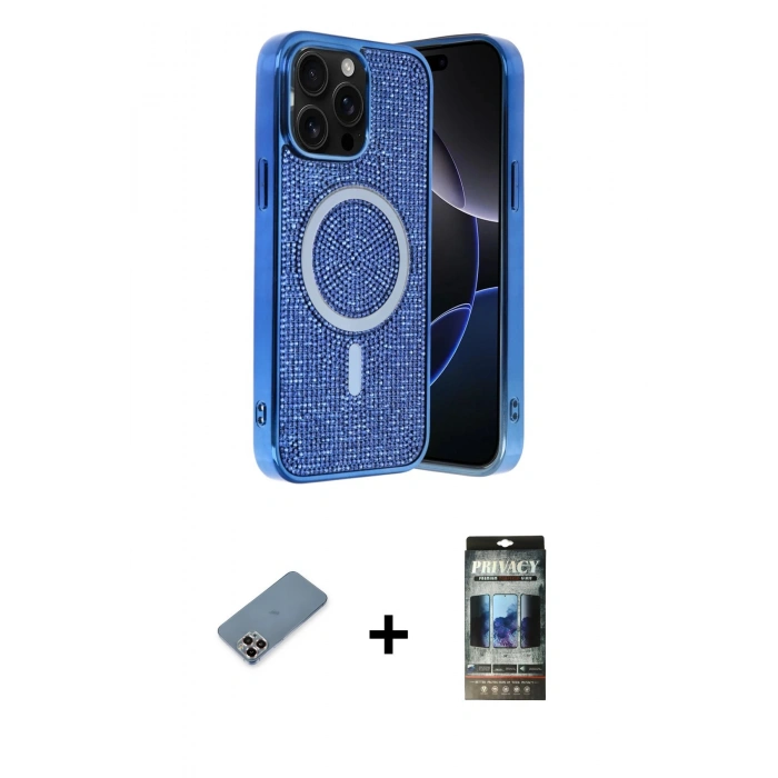 MARSİLYAN™- iPhone 12 Pro Kılıf Eksen Çizgi - Siyah 34D Hayalet Izgaralı Cam + Metal Kamera Lens Koruma Cam - MR