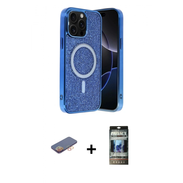 MARSİLYAN™- iPhone 12 Pro Kılıf Eksen Çizgi - Siyah 34D Hayalet Izgaralı Cam + Renkli Kamera Lens Koruma Cam - TU