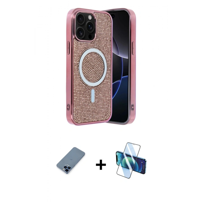 MARSİLYAN™- iPhone 12 Pro Kılıf Eksen Çizgi - Siyah 3D Antistatik Seramik Nano Ekran Koruyucu + Metal Kamera Lens Koruma Cam - MI
