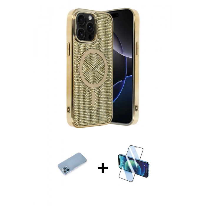 MARSİLYAN™- iPhone 12 Pro Kılıf Eksen Çizgi - Siyah 3D Antistatik Seramik Nano Ekran Koruyucu + Shine Kamera Lens Koruma Cam - MI