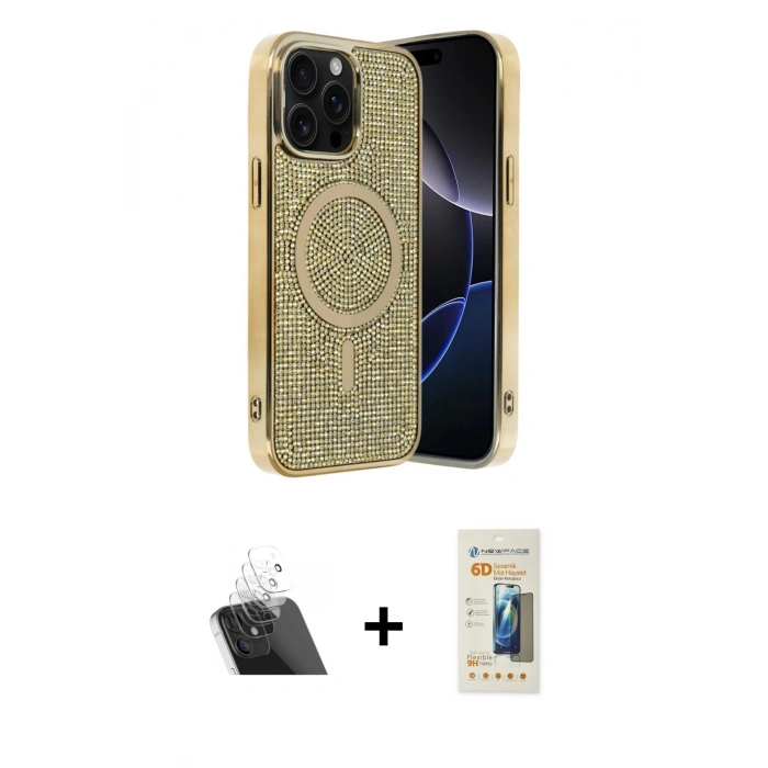 MARSİLYAN™- iPhone 12 Pro Kılıf Eksen Çizgi - Siyah 6D Mat Seramik Hayalet Nano Ekran Koruyucu + Kamera Lens Koruma Cam - SF