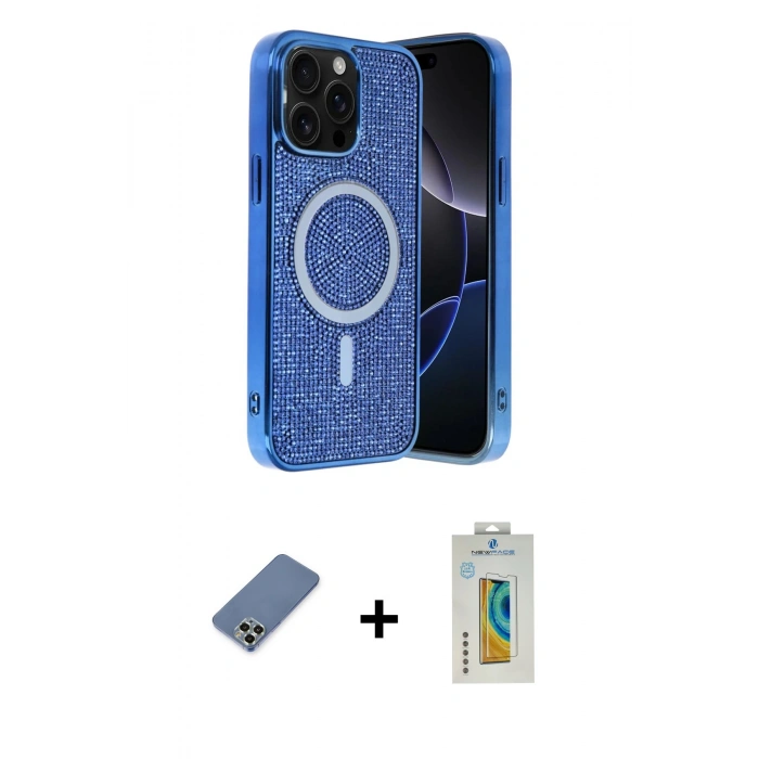 MARSİLYAN™- iPhone 12 Pro Kılıf Eksen Çizgi - Siyah Polymer Nano Ekran Koruyucu + Metal Kamera Lens Koruma Cam - AKYL
