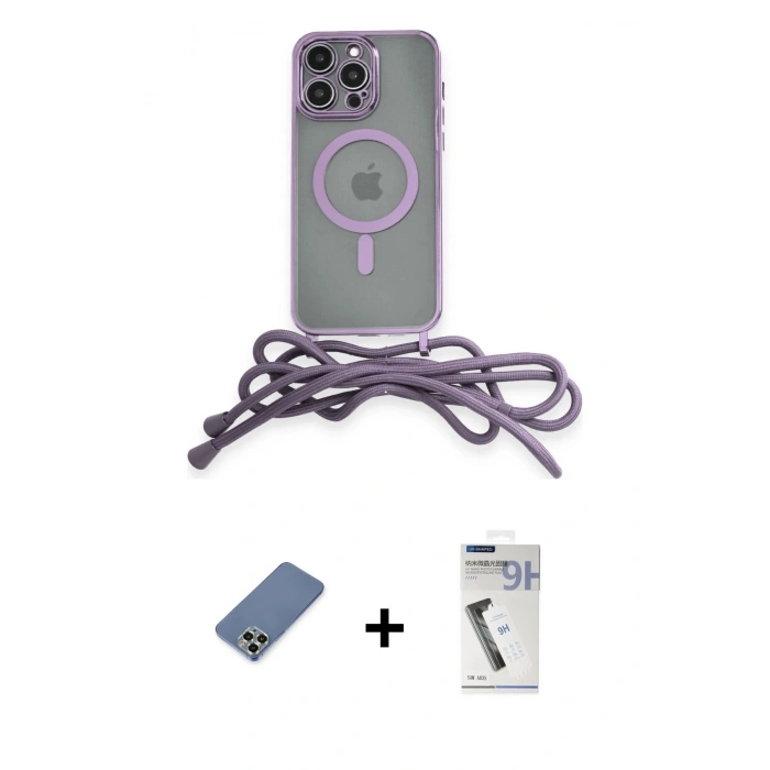 MARSİLYAN™- iPhone 12 Pro Kılıf Eksen Özel Seri - Şeffaf Uv Polymer Nano Ekran Koruyucu + Açık Yeşil Metal Kamera Lens Koruma Cam