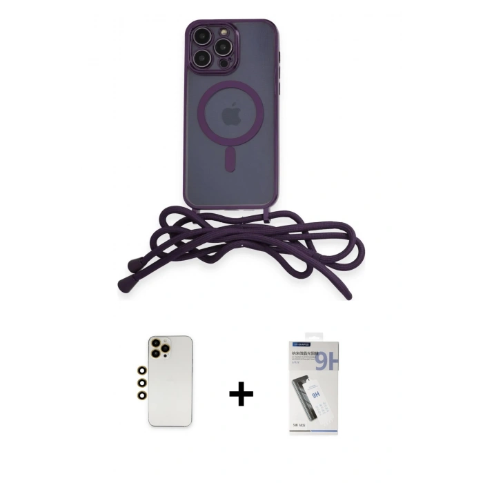 MARSİLYAN™- iPhone 12 Pro Kılıf Eksen Özel Seri - Şeffaf Uv Polymer Nano Ekran Koruyucu + Shine Kamera Lens - GD