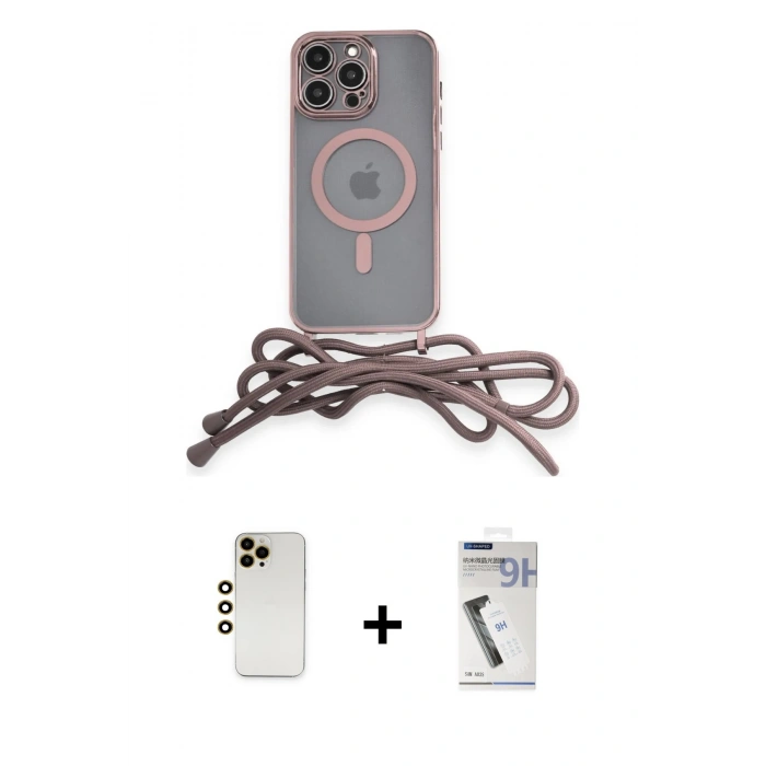 MARSİLYAN™- iPhone 12 Pro Kılıf Eksen Özel Seri - Şeffaf Uv Polymer Nano Ekran Koruyucu + Shine Kamera Lens - GD