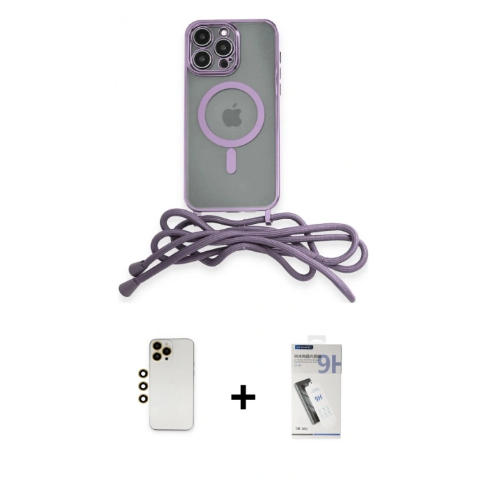 MARSİLYAN™- iPhone 12 Pro Kılıf Eksen Özel Seri - Şeffaf Uv Polymer Nano Ekran Koruyucu + Shine Kamera Lens - GD