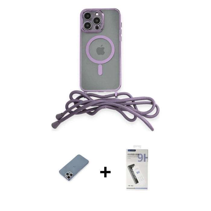 MARSİLYAN™- iPhone 12 Pro Kılıf Eksen Özel Seri - Şeffaf Uv Polymer Nano Ekran Koruyucu + Metal Kamera Lens Koruma Cam - GS