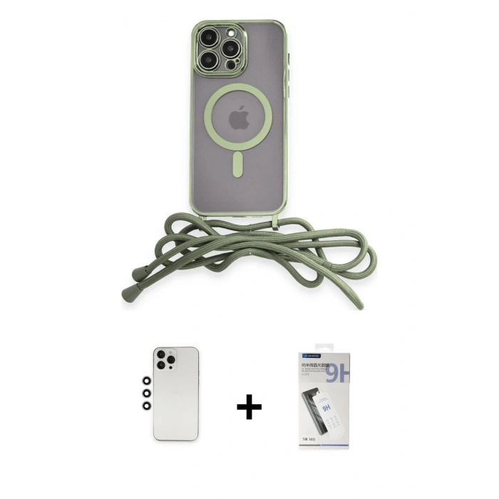 MARSİLYAN™- iPhone 12 Pro Kılıf Eksen Özel Seri - Şeffaf Uv Polymer Nano Ekran Koruyucu + Shine Kamera Lens - GS
