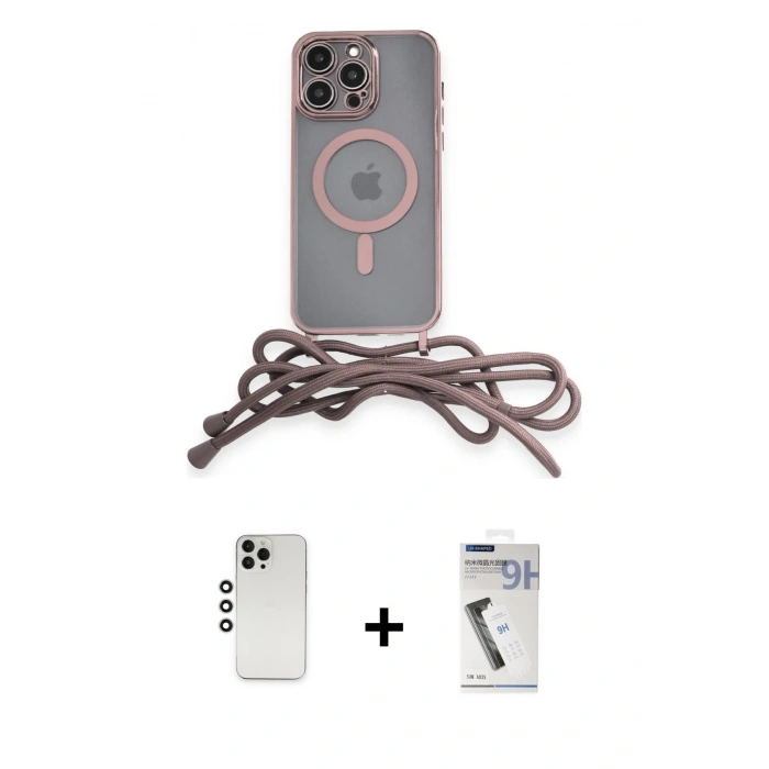 MARSİLYAN™- iPhone 12 Pro Kılıf Eksen Özel Seri - Şeffaf Uv Polymer Nano Ekran Koruyucu + Shine Kamera Lens - GS