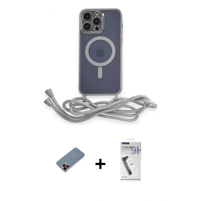 MARSİLYAN™- iPhone 12 Pro Kılıf Eksen Özel Seri - Şeffaf Uv Polymer Nano Ekran Koruyucu + Metal Kamera Lens Koruma Cam - KI
