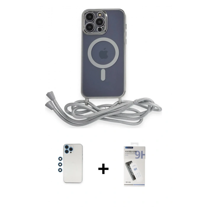 MARSİLYAN™- iPhone 12 Pro Kılıf Eksen Özel Seri - Şeffaf Uv Polymer Nano Ekran Koruyucu + Shine Kamera Lens - MI