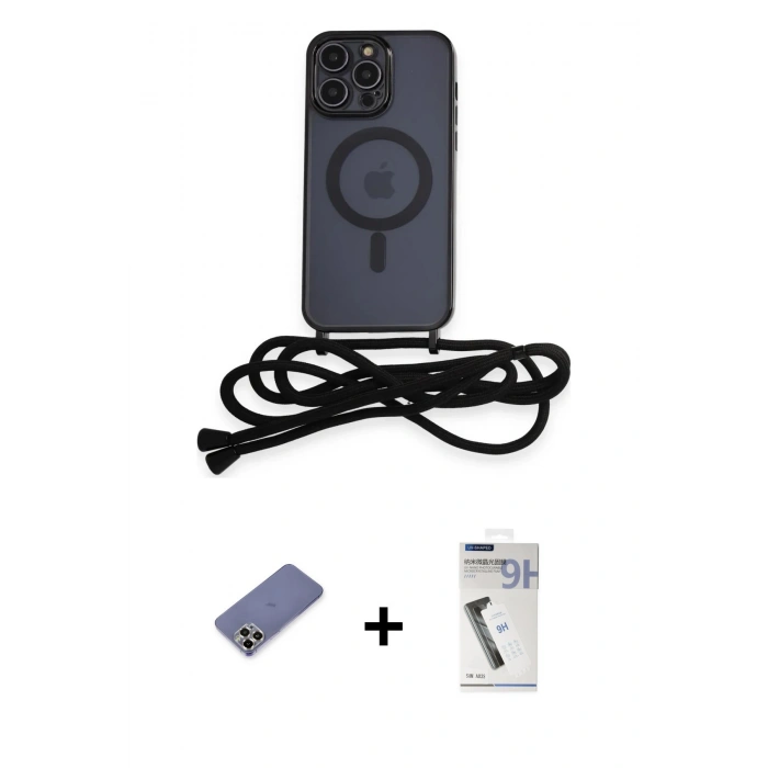 MARSİLYAN™- iPhone 12 Pro Kılıf Eksen Özel Seri - Şeffaf Uv Polymer Nano Ekran Koruyucu + Metal Kamera Lens Koruma Cam - GD