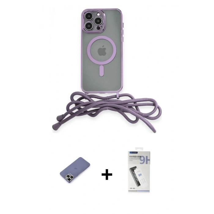 MARSİLYAN™- iPhone 12 Pro Kılıf Eksen Özel Seri - Şeffaf Uv Polymer Nano Ekran Koruyucu + Metal Kamera Lens Koruma Cam - GD