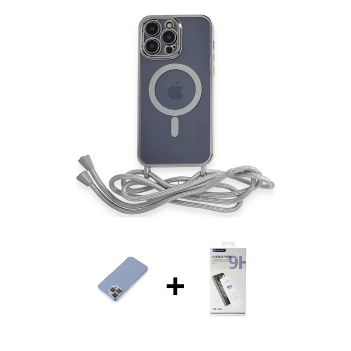 MARSİLYAN™- iPhone 12 Pro Kılıf Eksen Özel Seri - Şeffaf Uv Polymer Nano Ekran Koruyucu + Metal Kamera Lens Koruma Cam - KUYL