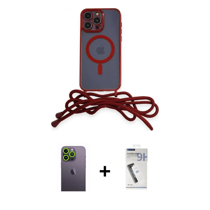 MARSİLYAN™- iPhone 12 Pro Kılıf Eksen Özel Seri - Şeffaf Uv Polymer Nano Ekran Koruyucu + Neon Fosforlu Kamera Lens - YL