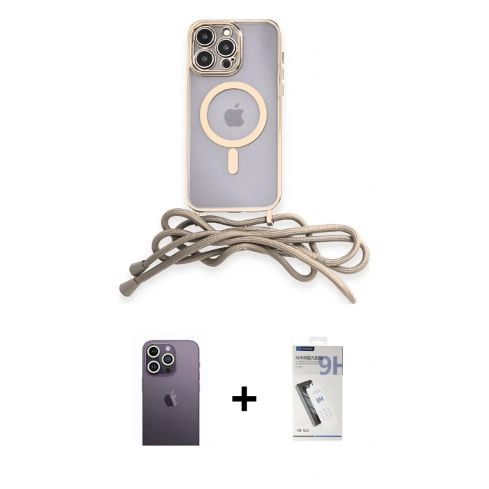 MARSİLYAN™- iPhone 12 Pro Kılıf Eksen Özel Seri - Şeffaf Uv Polymer Nano Ekran Koruyucu + Neon Fosforlu Kamera Lens - BZ