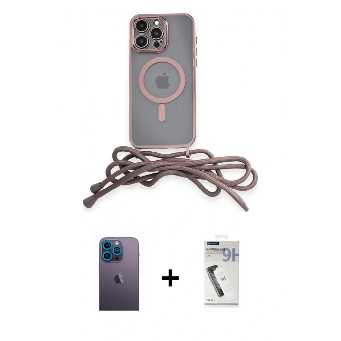 MARSİLYAN™- iPhone 12 Pro Kılıf Eksen Özel Seri - Şeffaf Uv Polymer Nano Ekran Koruyucu + Neon Fosforlu Kamera Lens - MI