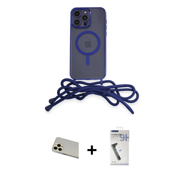 MARSİLYAN™- iPhone 12 Pro Kılıf Eksen Özel Seri - Şeffaf Uv Polymer Nano Ekran Koruyucu + Rainbow Kamera Lens Koruma Cam - GD