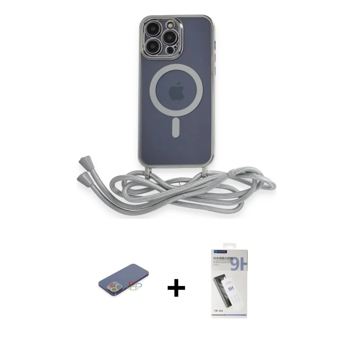 MARSİLYAN™- iPhone 12 Pro Kılıf Eksen Özel Seri - Şeffaf Uv Polymer Nano Ekran Koruyucu + Renkli Kamera Lens Koruma Cam - MI