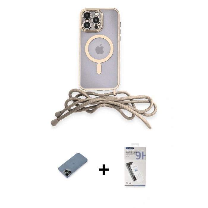 MARSİLYAN™- iPhone 12 Pro Kılıf Eksen Özel Seri - Şeffaf Uv Polymer Nano Ekran Koruyucu + Siyah Shine Kamera Lens Koruma Cam