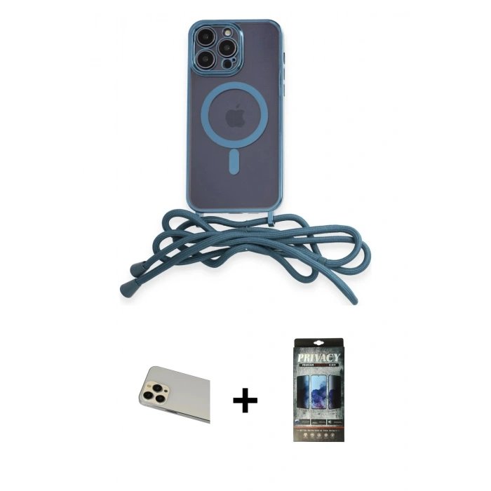 MARSİLYAN™- iPhone 12 Pro Kılıf Eksen Özel Seri - Siyah 34D Hayalet Izgaralı Cam + Gold Rainbow Kamera Lens Koruma Cam