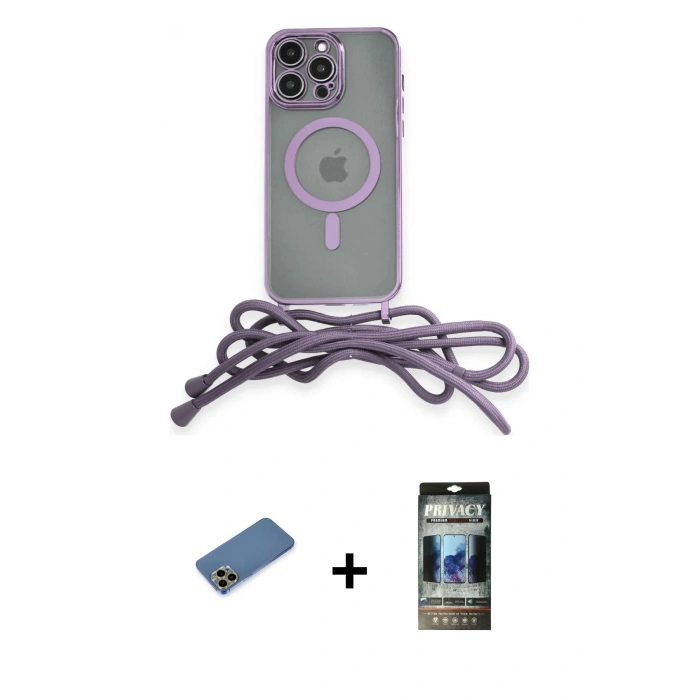 MARSİLYAN™- iPhone 12 Pro Kılıf Eksen Özel Seri - Siyah 34D Hayalet Izgaralı Cam + Shine Kamera Lens Koruma Cam - GD