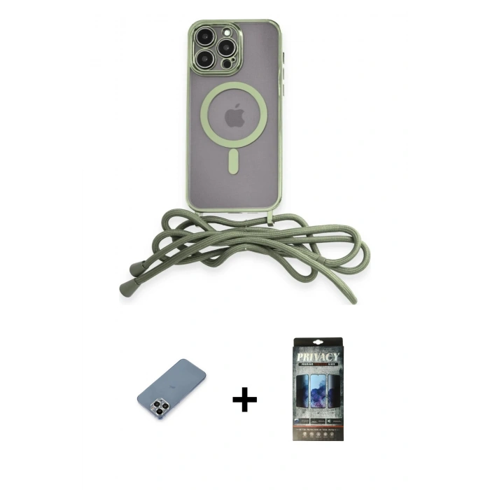 MARSİLYAN™- iPhone 12 Pro Kılıf Eksen Özel Seri - Siyah 34D Hayalet Izgaralı Cam + Metal Kamera Lens Koruma Cam - GS