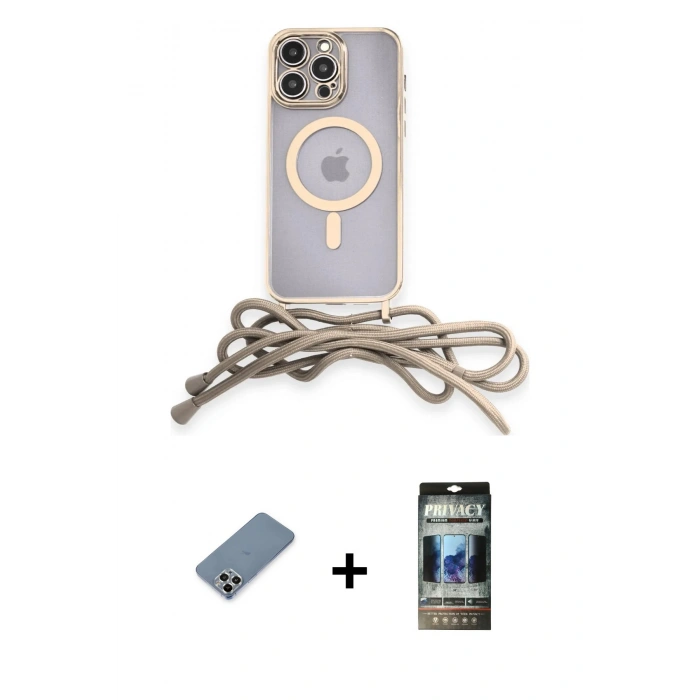 MARSİLYAN™- iPhone 12 Pro Kılıf Eksen Özel Seri - Siyah 34D Hayalet Izgaralı Cam + Metal Kamera Lens Koruma Cam - GS
