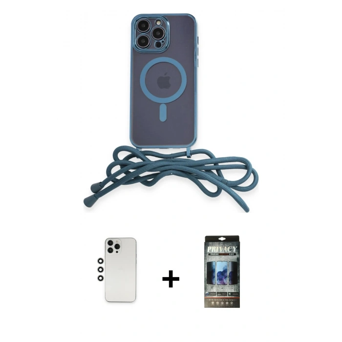 MARSİLYAN™- iPhone 12 Pro Kılıf Eksen Özel Seri - Siyah 34D Hayalet Izgaralı Cam + Shine Kamera Lens - GS
