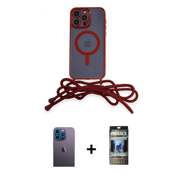 MARSİLYAN™- iPhone 12 Pro Kılıf Eksen Özel Seri - Siyah 34D Hayalet Izgaralı Cam + Neon Fosforlu Kamera Lens - MI