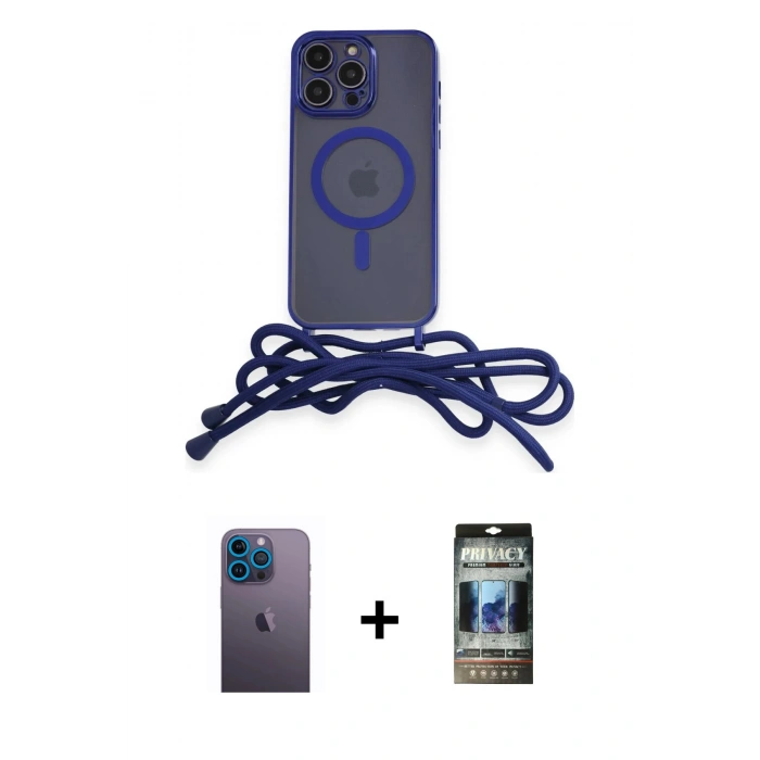 MARSİLYAN™- iPhone 12 Pro Kılıf Eksen Özel Seri - Siyah 34D Hayalet Izgaralı Cam + Neon Fosforlu Kamera Lens - MI