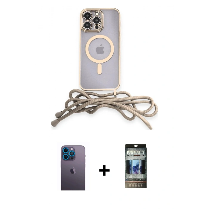 MARSİLYAN™- iPhone 12 Pro Kılıf Eksen Özel Seri - Siyah 34D Hayalet Izgaralı Cam + Neon Fosforlu Kamera Lens - MI