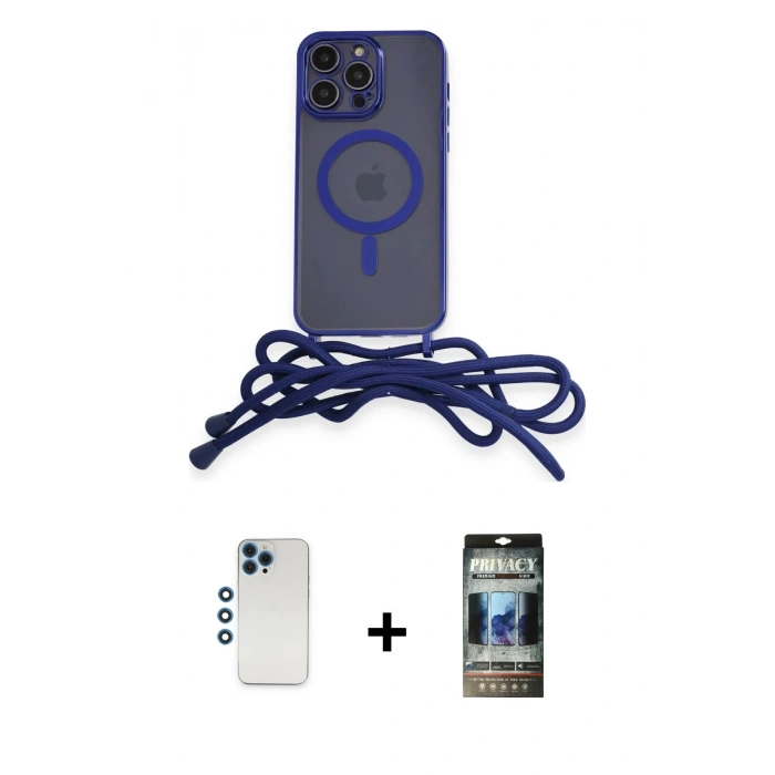 MARSİLYAN™- iPhone 12 Pro Kılıf Eksen Özel Seri - Siyah 34D Hayalet Izgaralı Cam + Shine Kamera Lens - MI