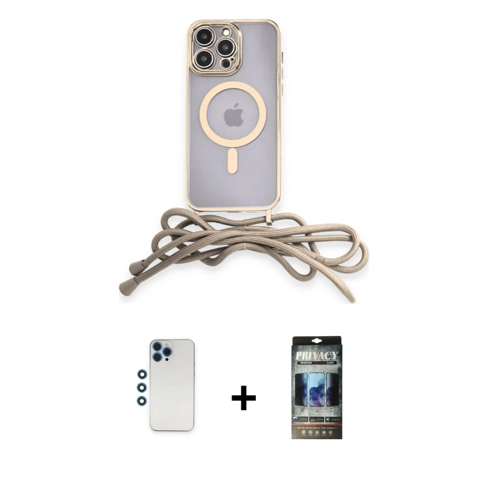 MARSİLYAN™- iPhone 12 Pro Kılıf Eksen Özel Seri - Siyah 34D Hayalet Izgaralı Cam + Shine Kamera Lens - MI