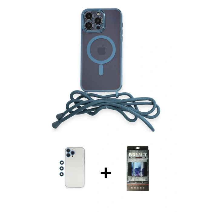 MARSİLYAN™- iPhone 12 Pro Kılıf Eksen Özel Seri - Siyah 34D Hayalet Izgaralı Cam + Shine Kamera Lens - MI