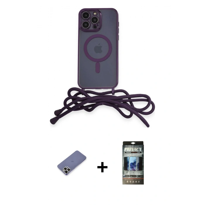MARSİLYAN™- iPhone 12 Pro Kılıf Eksen Özel Seri - Siyah 34D Hayalet Izgaralı Cam + Metal Kamera Lens Koruma Cam - GD