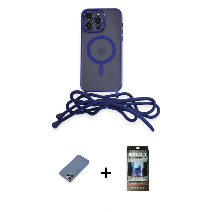 MARSİLYAN™- iPhone 12 Pro Kılıf Eksen Özel Seri - Siyah 34D Hayalet Izgaralı Cam + Metal Kamera Lens Koruma Cam - AKYL
