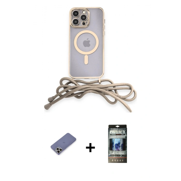 MARSİLYAN™- iPhone 12 Pro Kılıf Eksen Özel Seri - Siyah 34D Hayalet Izgaralı Cam + Metal Kamera Lens Koruma Cam - GD