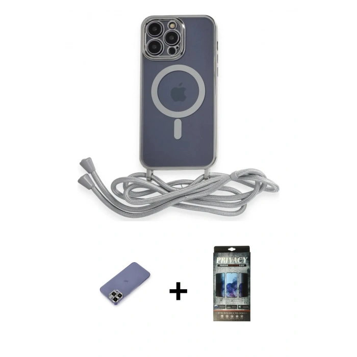 MARSİLYAN™- iPhone 12 Pro Kılıf Eksen Özel Seri - Siyah 34D Hayalet Izgaralı Cam + Metal Kamera Lens Koruma Cam - GD
