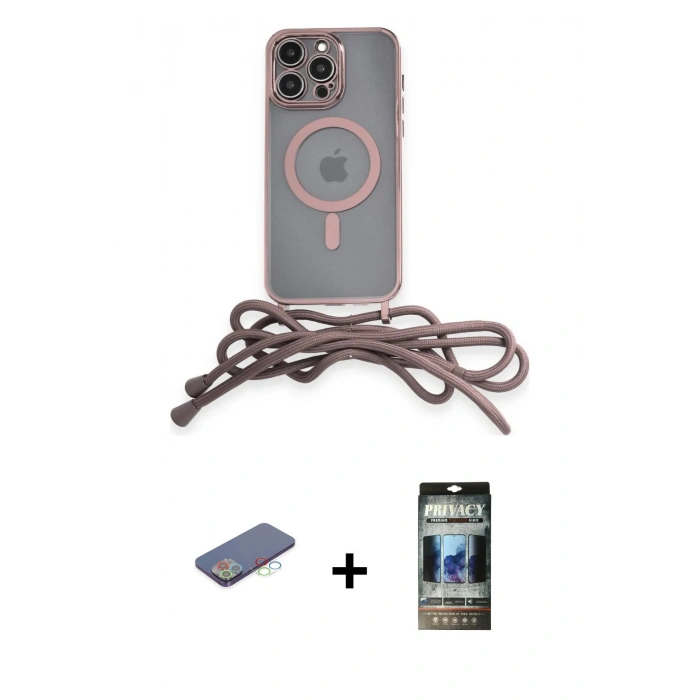 MARSİLYAN™- iPhone 12 Pro Kılıf Eksen Özel Seri - Siyah 34D Hayalet Izgaralı Cam + Renkli Kamera Lens Koruma Cam - MI