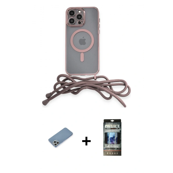MARSİLYAN™- iPhone 12 Pro Kılıf Eksen Özel Seri - Siyah 34D Hayalet Izgaralı Cam + Shine Kamera Lens Koruma Cam - GS