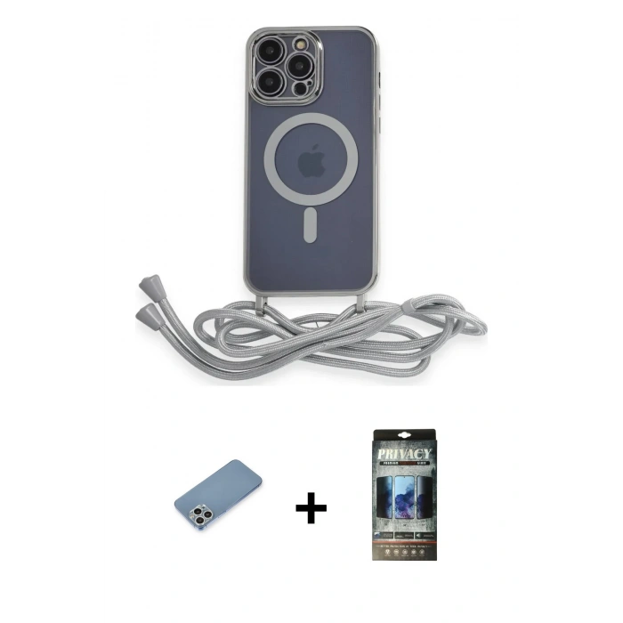 MARSİLYAN™- iPhone 12 Pro Kılıf Eksen Özel Seri - Siyah 34D Hayalet Izgaralı Cam + Shine Kamera Lens Koruma Cam - GS