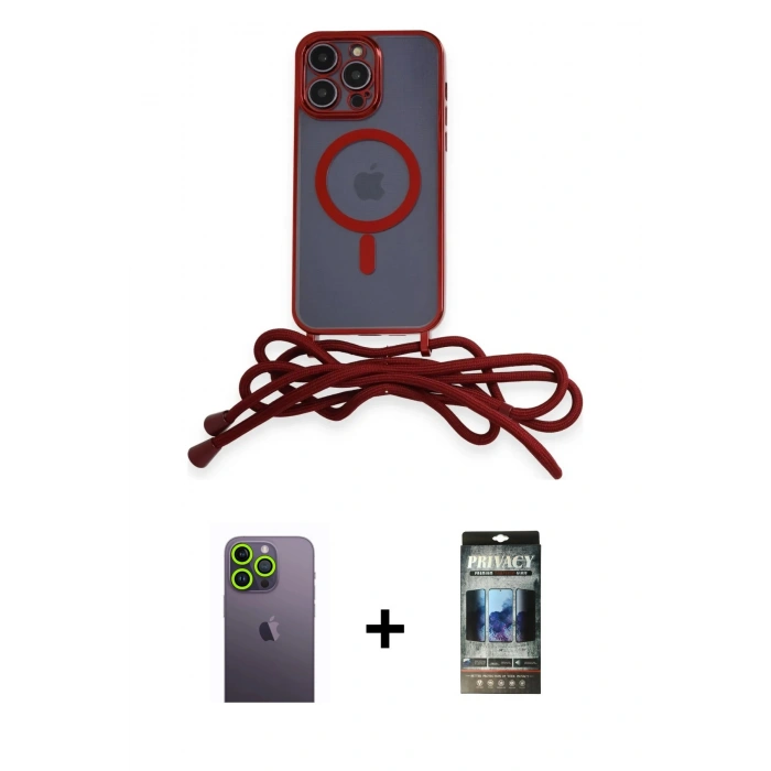 MARSİLYAN™- iPhone 12 Pro Kılıf Eksen Özel Seri - Siyah 34D Hayalet Izgaralı Cam + Neon Fosforlu Kamera Lens - YL