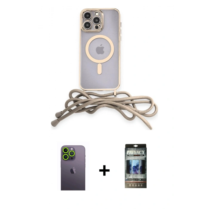 MARSİLYAN™- iPhone 12 Pro Kılıf Eksen Özel Seri - Siyah 34D Hayalet Izgaralı Cam + Neon Fosforlu Kamera Lens - YL