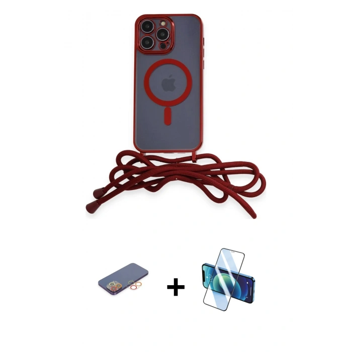 MARSİLYAN™- iPhone 12 Pro Kılıf Eksen Özel Seri - Siyah 3D Antistatik Cam Ekran Koruyucu + Renkli Kamera Lens Koruma Cam - TU