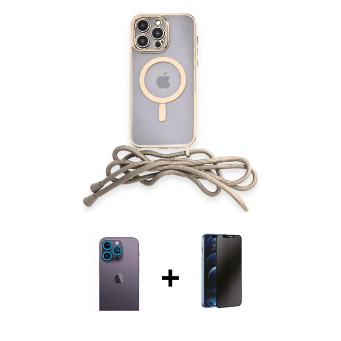 MARSİLYAN™- iPhone 12 Pro Kılıf Eksen Özel Seri - Siyah 3D Antistatik Hayalet Cam Ekran Koruyucu + Neon Fosforlu Kamera Lens - MI