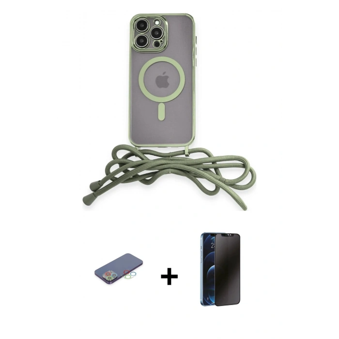 MARSİLYAN™- iPhone 12 Pro Kılıf Eksen Özel Seri - Siyah 3D Antistatik Hayalet Cam Ekran Koruyucu + Mavi Renkli Kamera Lens Koruma Cam